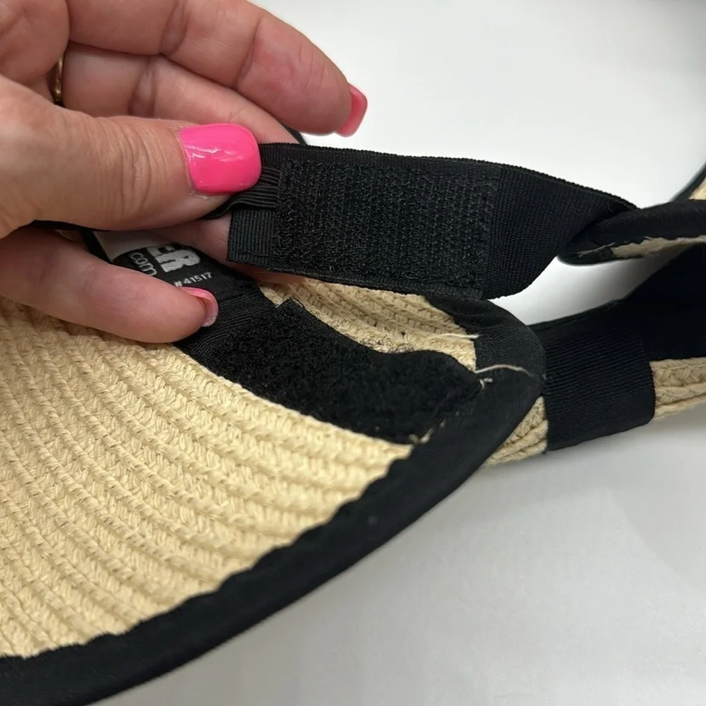 Broner Tan Black Open Top Sun Hat with Bow HT5619